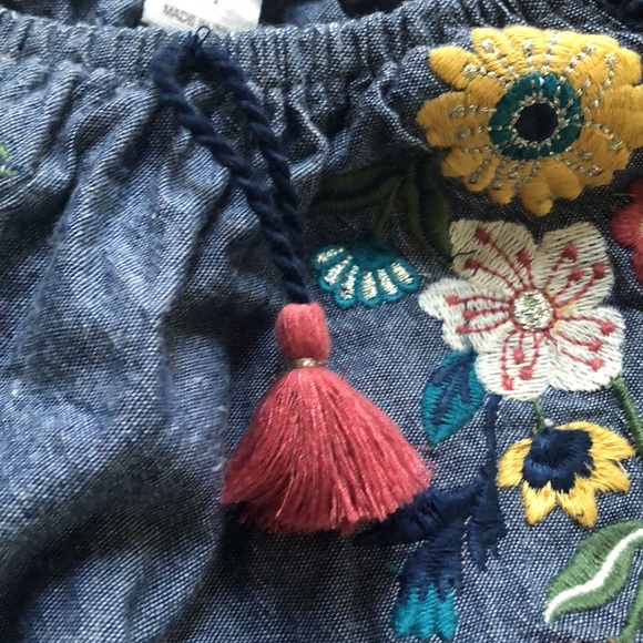 Girls mud pie brand long sleeve denim shirt dress/top, in great condition. 4T - Picture 4 of 7